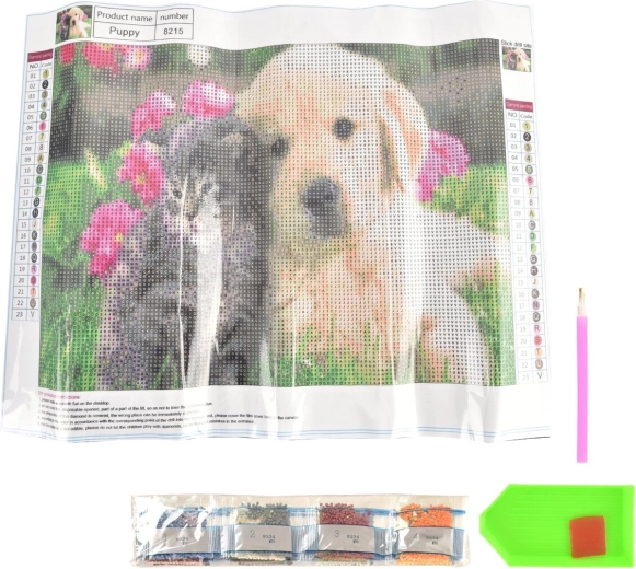 Kreativset Diamond Painting Katze/Hund 30 × 40 cm