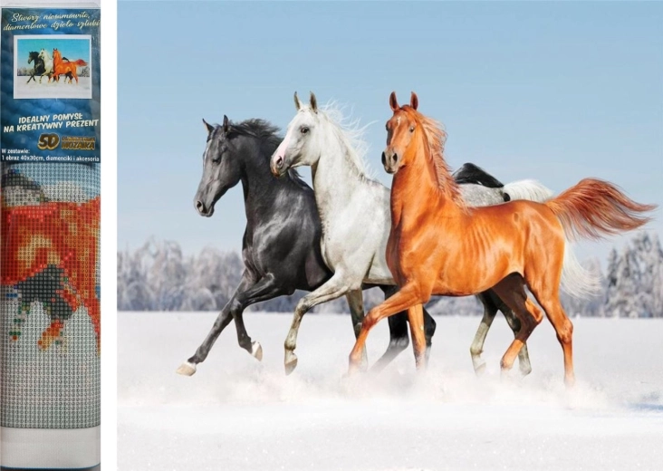 Diamantmalerei Pferd Trio 30x40cm