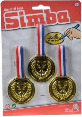 Set aus drei goldenen Medaillen 6 cm
