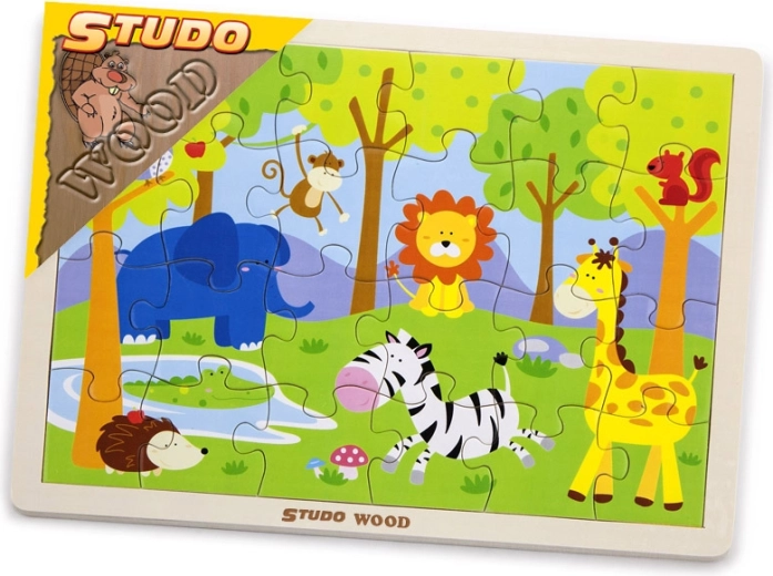 Babu Holzpuzzle Safari 24 Teile
