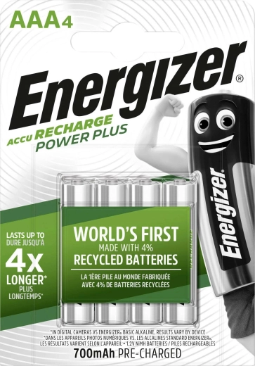 Energizer Power Plus AAA 700 mAh Akkus - 4 Stück