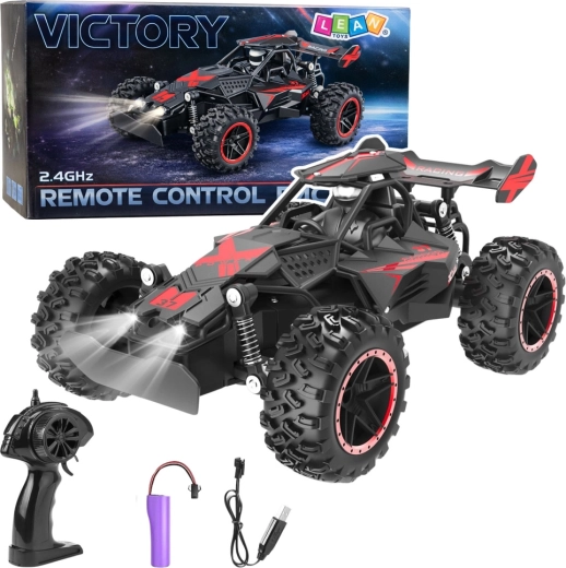 RC-Geländeauto 1:18, Geschwindigkeit 20 km/h, rot