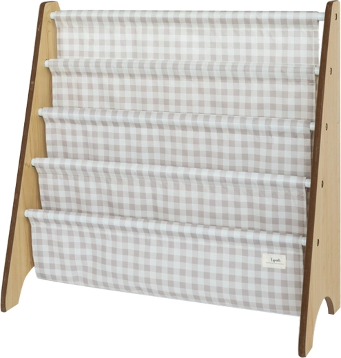 3 Sprouts Bücherregal aus recyceltem Material Gingham/Beige