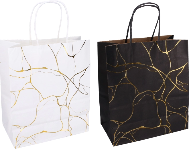 Geschenktasche aus Kraftpapier mit Druck L 22 × 27 × 11 cm