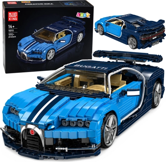 Konstruktionsbausatz Sportwagen Bugatti blau (1212 Teile)