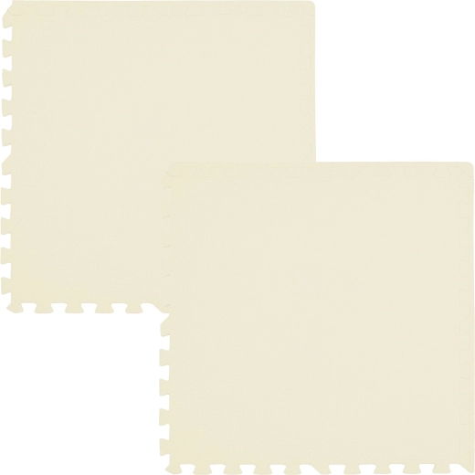 Schaumstoffmatte HUMBI 120 × 60 cm, wasserdichte große Puzzleteile, creme, 2 Stk.