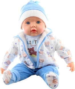 Babyjunge im Outfit mit Teddybär 50 cm