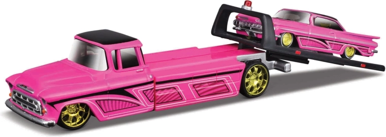 Maisto Design Elite Transport Chevrolet Pritschenwagen und Chevrolet Impala SS 1:64