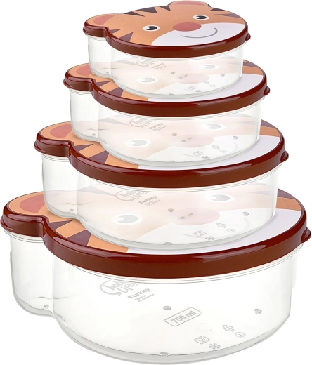 Set aus Snackboxen Zoo Tiger, 4 Stk.