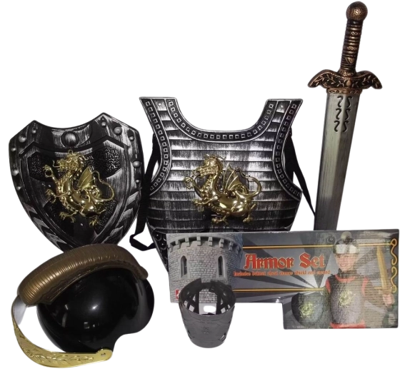 Ritter-Kinderrüstung – Set mit 5 Teilen
