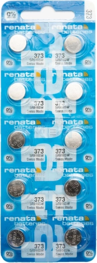 Renata 373 SR916SW Knopfzellenbatterie für Uhren 1,55 V 29 mAh, Packung 10 Stk.