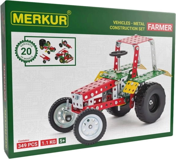 Merkur Metallbaukasten Bauernhof, 341 Teile