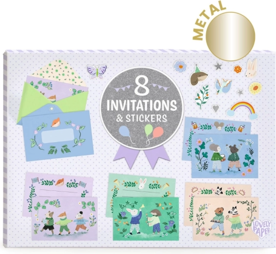 Djeco Geschenkset Einladungen Tierchen