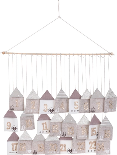 Hängender Adventskalender aus Filz 70 × 60 cm