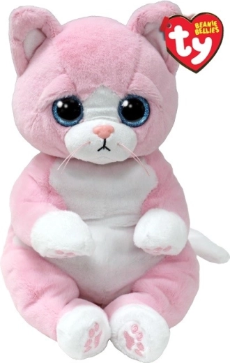 Plüschspielzeug TY Beanie Bellies rosa Katze 24 cm