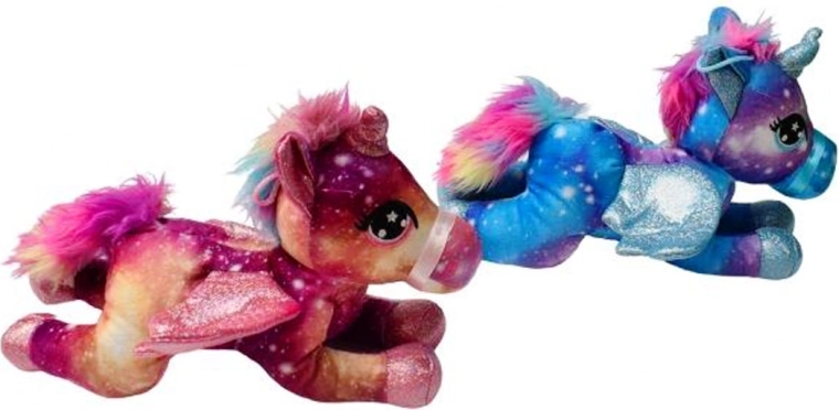 Plüsch liegender geflügelter Einhorn – groß