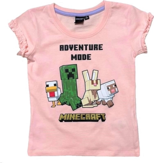 Rosa Minecraft-T-Shirt
