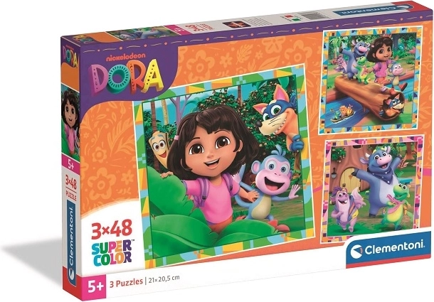 Clementoni Puzzle Dora 3×48 Teile SuperColor
