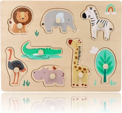 Holz-Puzzle mit Griffen Safari