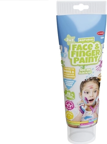 Boti Natural weiße 2in1-Farbe zum Finger- und Gesichtsmalen 100 ml