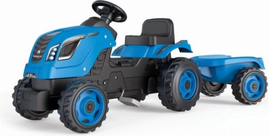 Trettraktor Farmer XL mit Anhänger – Blau