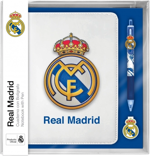 Notizbuch-Set mit 10‑Farben-Kugelschreiber REAL MADRID