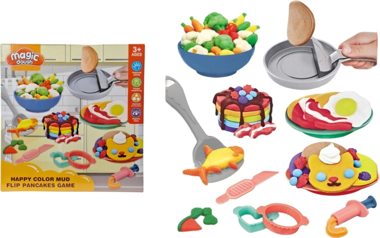 Kreativknete – Pfannkuchen- und Gemüse-Set