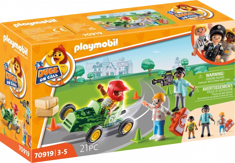 Playmobil Duck On Call Rettungsaktion Hilfe für den Rennfahrer