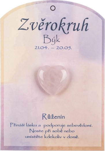Rosenquarz-Herz für das Sternzeichen Stier
