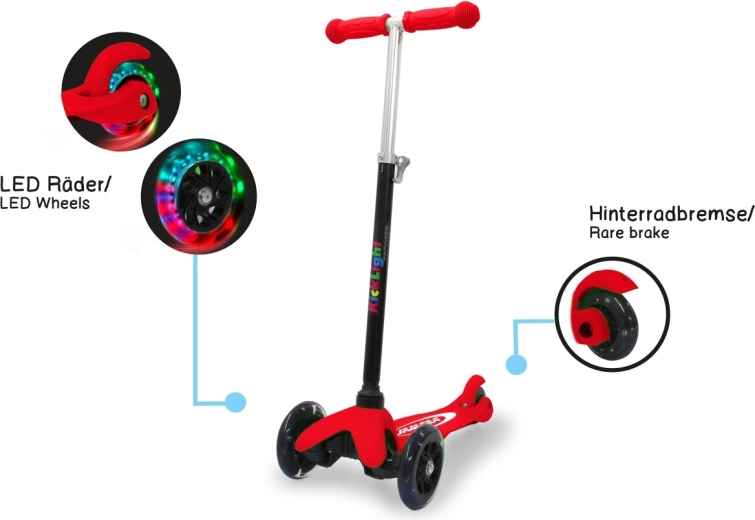 Kinderroller JAMARA Kick-Light rot