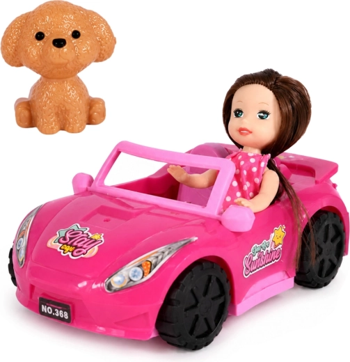 Puppe und Hündchen für Rollenspiele