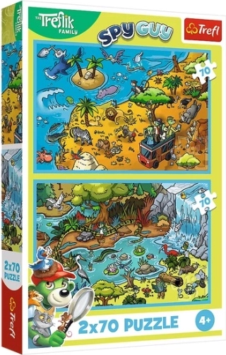 Puzzle Treflík in der Tierwelt, 2 × 70 Teile