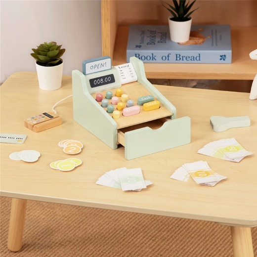 Ausziehschublade und bunte Tasten