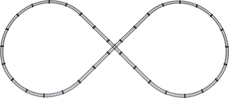 Leicht aufzubauende Acht-Strecke