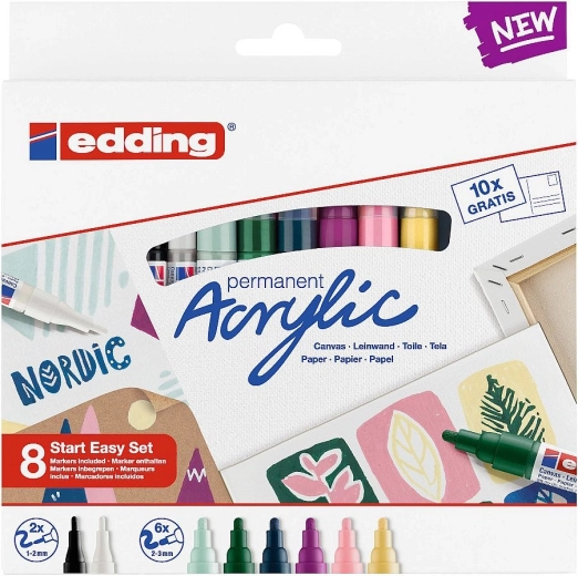 Acrylmarker EDDING Nordic Easy Start – Set 8
