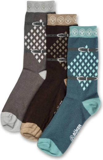 Socken-Set Böker Manufaktur Solingen, 3 Paare, Größe 39–42, Baumwolle