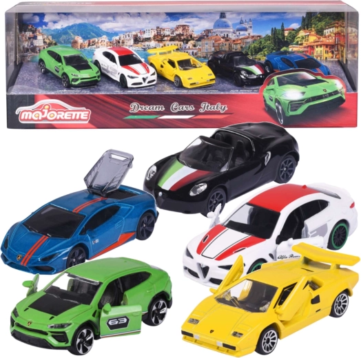 Outlet Majorette Dream Cars Italy Set mit 5 Rennwagen – 5 Stück