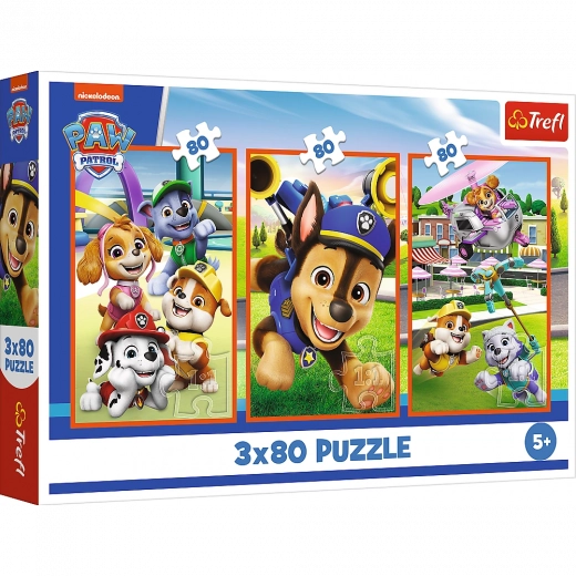 Puzzle 3x80 Hunde-Team Paw Patrol