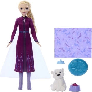 Disney-Elsa-Puppe Die Eiskönigin mit Eisbär