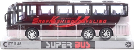 Schwarzer Bus mit Schwungrad