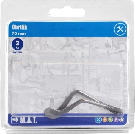 Drehhaken 70 mm glänzend (2 Stk.)