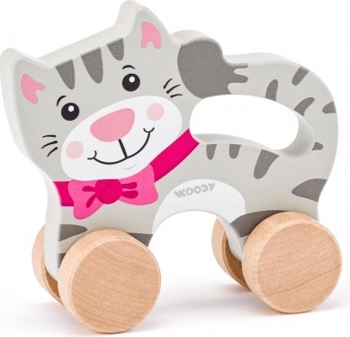 Woodyland Katze auf Rädern mit Griff