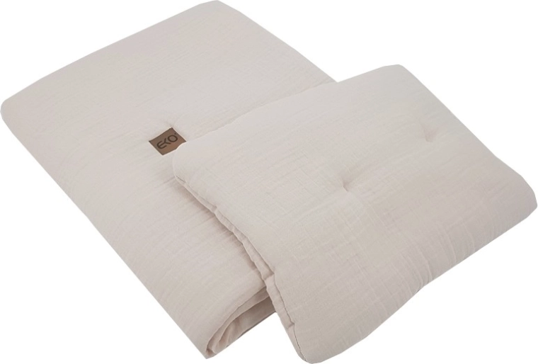 EKO Musselin-Bettset Beige – 2 Stück