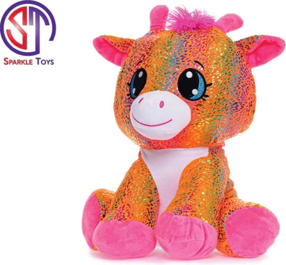 Plüsch-Giraffe 37 cm orange für Kinder ab der Geburt