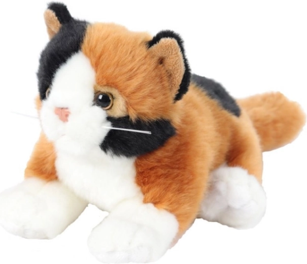 Plüsch liegende Katze braun 30 cm