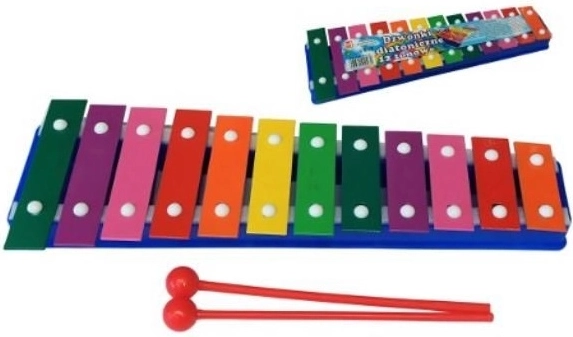 Buntes Kinder-Xylophon (Glockenspiel) mit 12 Tönen