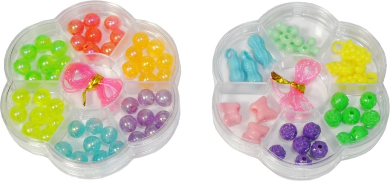 Bunte Perlen für Kinder – Set mit 2 Schachteln