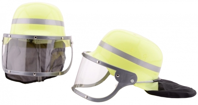 Feuerwehrhelm mit Visier 28 cm – 1 Stück