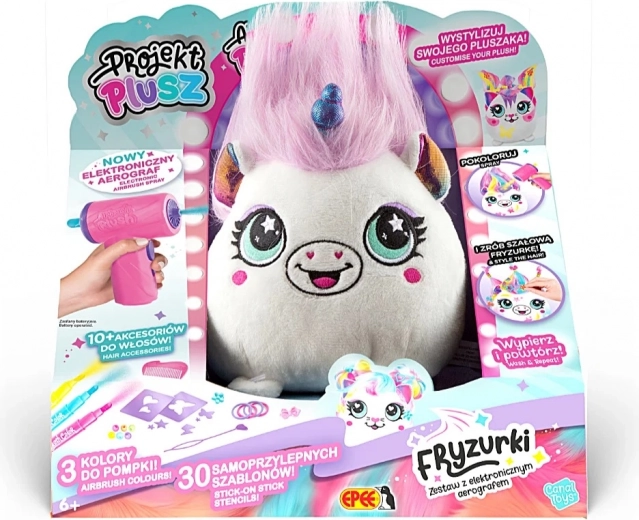 Kreativset mit elektronischem Airbrush – Prinzessin und Plüscheinhorn