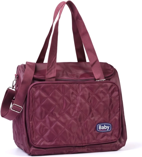 Bordeauxfarbene Wickeltasche